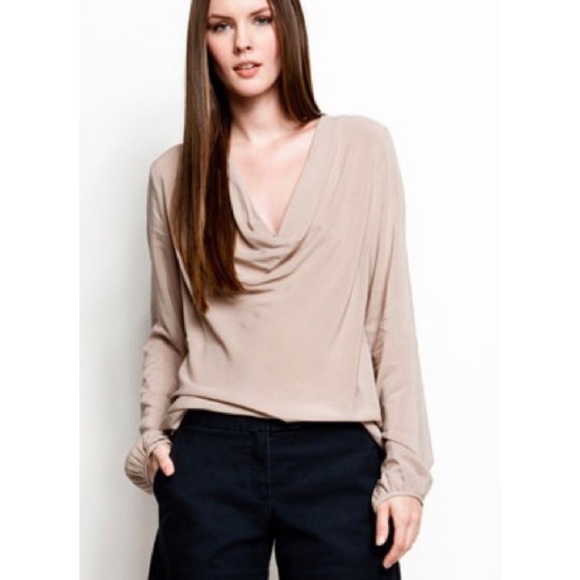 Theory cowl neck blouse. - Picture 5 of 6